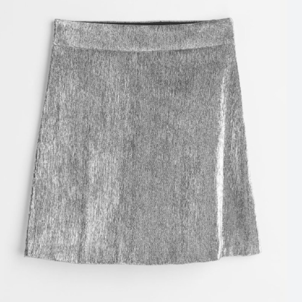 H&M Silver Sparkly Skirt | Shimmer Glittery Shine